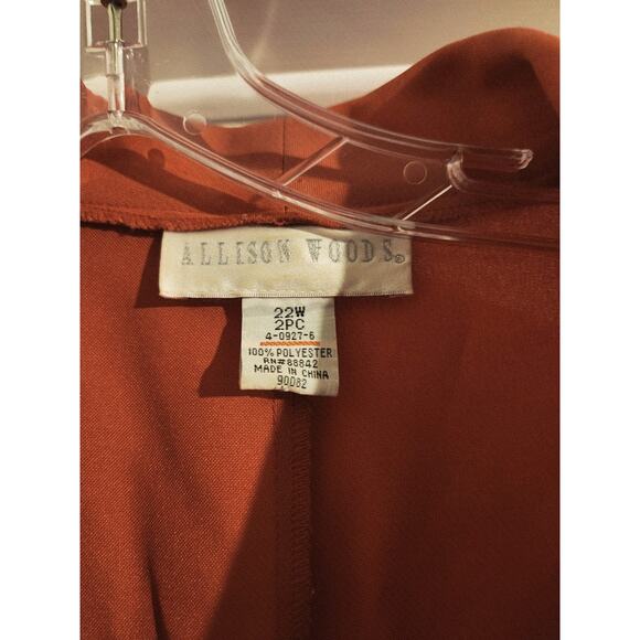 Allison Woods Women's Jacket 22W Burnt Orange - Picture 2 of 4
